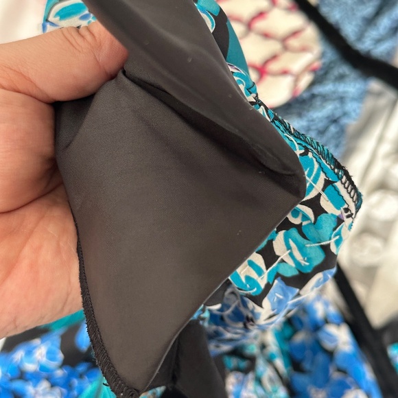 Bob Mackie Vintage 100% Silk Jeweled Blouse Black Blue Size Medium M - Picture 6 of 6